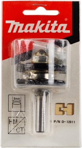 Makita accessoires makita d-12011 freesbit groef veerfrees + lager s 8mm 9,5x6,35mm
