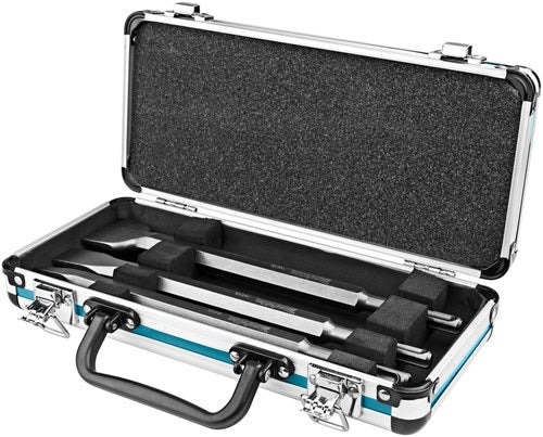 Load image into Gallery viewer, Makita accessoires 3-delige sds plus beitelset: punt, vlak en spadebeitel in aluminium koffer d-42357 - d-42357
