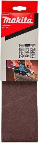 Makita accessoires d-67175 | schuurband | red k100 | 76x610 | 3 stuks - d-67175