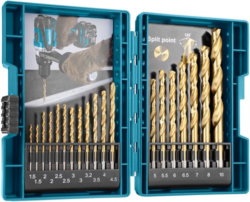 Load image into Gallery viewer, Makita accessoires borenset hss-tin 19dlg - d-67527
