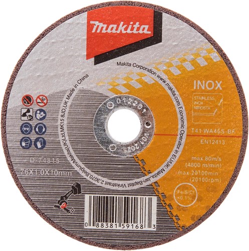 Load image into Gallery viewer, Makita accessoires makita d-74815-5 | doorslijpschijf | rvs | 76 mm - voor dmc300

