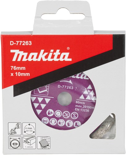 Load image into Gallery viewer, Makita accessoires diamantschijf 76x10x1,4mm - d-77263
