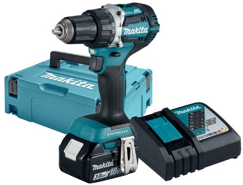 Load image into Gallery viewer, Makita ddf484rf1j 18v boor- schroefmachine koolborstelloos 3,0 ah accu (1 st), snellader, mbox
