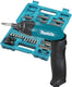 Makita df001dw 3,6v schroevendraaier met ingebouwde 1,5 ah li-ion accu, lader, koffer, 81-delige acc. set - df001dw