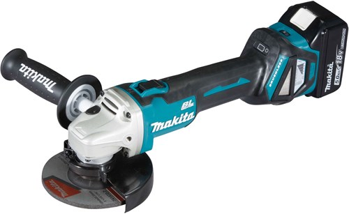 Makita dga511rtj 18v haakse slijper 125mm | 18v 5.0ah li-ion in m-box