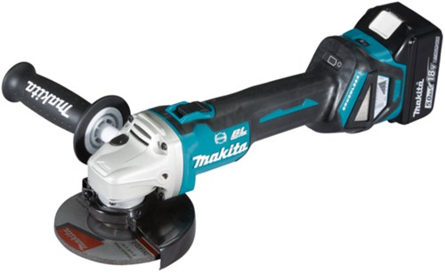 Load image into Gallery viewer, Makita dga513rtj | lxt accu haakse slijper 18v 125mm in mbox (2x 5.0ah accu + snellader) - dga513rtj
