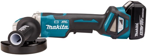 Load image into Gallery viewer, Makita dga519rtj accu haakse slijper 125mm x-lock 18v 5.0ah accu´s

