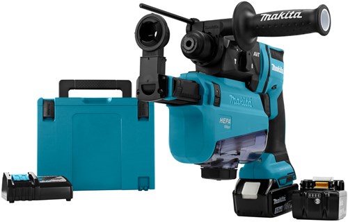 Afbeelding laden in galerijviewer, Makita dhr182twju accu combi boorhamer 18v | sds-plus | 5.0ah in mbox met stofafzuiging - dhr182twju
