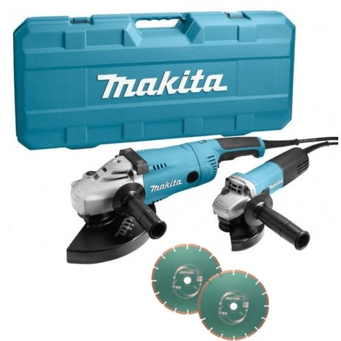 Makita dk0054x1 haakse slijper set ga9020r + 9558hnrg | + diamantschijven - dk0054x1