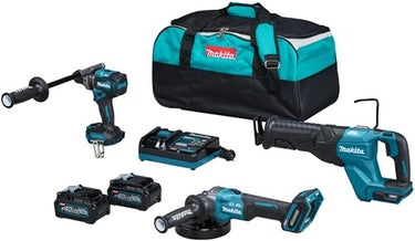 Makita dk0159g301 | combiset | 40 v max | 4,0 ah accu | snellader | df001g, ga005, jr001g | in tas
