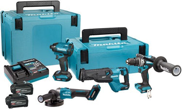 Makita dk401nx | xgt 40 v max combiset | df001g + td002g + ga005g + jr002g | incl. 2x 4.0ah accu + lader - dk401nx