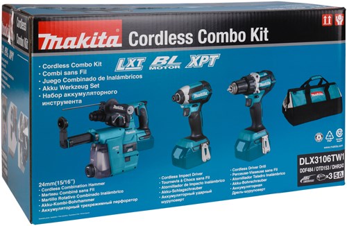 Load image into Gallery viewer, Makita dlx3106tw1 | combiset met ddf484, dtd153z en dhr242 | 18v - dlx3106tw1
