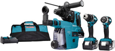 Makita dlx3106tw1 | lxt accu combiset 18v ddf484 + dtd153 + dhr242 in tas (3x 5.0ah accu + snellader) - dlx3106tw1
