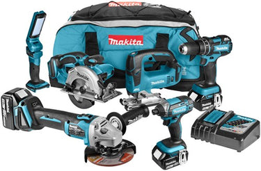 Makita dlx6058t comboset 18v li-ion met 3x 5.0ah accu's