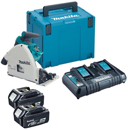 Load image into Gallery viewer, Makita dsp600pt2j accu invalzaag lxt 2x18v | 2x5.0ah accu's en duolader
