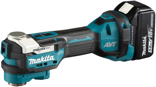 Load image into Gallery viewer, Makita dtm52rtjx2 | 18 v | multitool | set | 5,0 ah accu (2 st) | lader | accessoireset | in mbox

