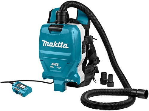Makita rugstofzuiger 2x18v naked