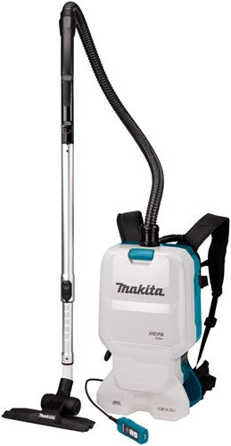 Makita dvc660pt2 2x18 v rugstofzuiger voor schoonmaak 5,0 ah accu (2 st), duo snellader, in doos - dvc660pt2