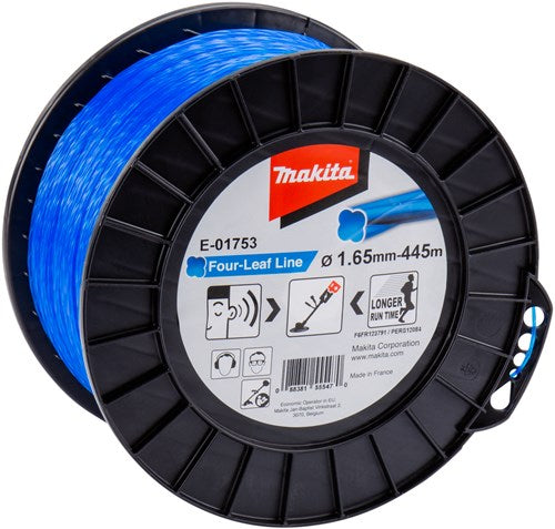 Makita accessoires makita e-01753 klaverbladvormig maaidraad 1,65x445 meter blauw