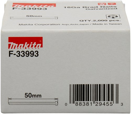 Load image into Gallery viewer, Makita accessoires brad lengte 50mm uitvoering gegalvaniseerd draaddikte 1,61mm - f-33993
