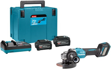 Makita ga032gu201 | xgt accu haakse slijper 40v max 125mm in mbox4 (2x 4.0ah accu + dc40ra snellader) - ga032gu201