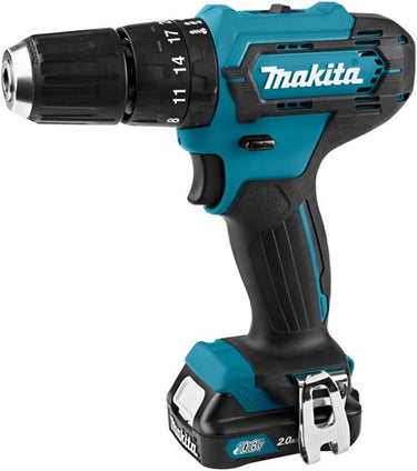 Makita hp333dsaj | 12 v max | klopboor- schroefmachine | 2,0 ah accu (2 st) | lader | in mbox - hp333dsaj