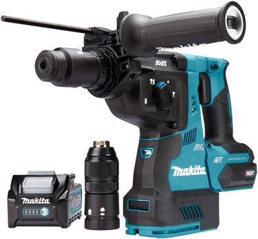 Makita hr002gm204 40v li-ion accu sds-plus combihamer set (2x 4,0ah) incl. stofafzuigsysteem in mbox - 2,9j - koolborstelloos