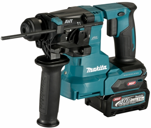 Makita hr010gd201 | combihamer | 40 v max | sds-plus | set | 2x 2,5ah | stofuitzuiging in m-box