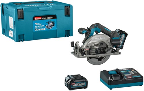 Load image into Gallery viewer, Makita hs012gd201 | 40 v max | accu cirkelzaag | 165 mm | 2 x 2.5 ah accu + snellader | in mbox hs012gd201
