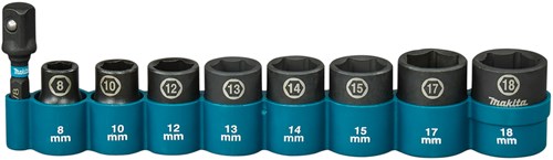 Load image into Gallery viewer, Makita krachtdopset impact black, 3 8 9-dlg - e-16639
