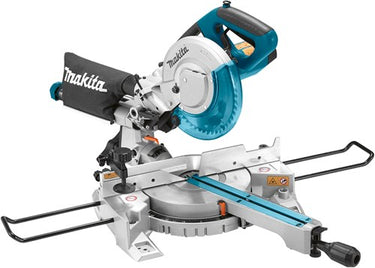 Makita 230 v radiaal afkortzaag 216 mm ls0815fln afkort- en verstekzaag (blauw zilver)