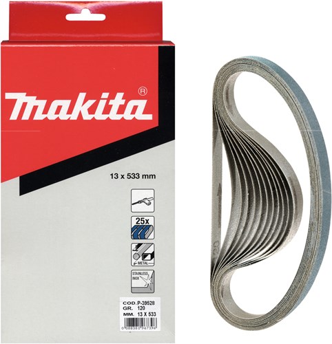 Load image into Gallery viewer, Makita accessoires schuurband blue lengte 533mm breedte 13mm korrel 40 - p-39481
