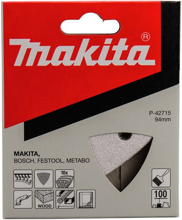 Makita accessoires makita p-42715 schuurvel 3-k k100 white v.