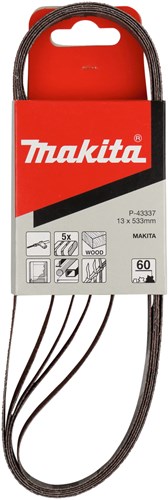 Makita accessoires makita p-43337 schuurband red - schuurband powervijl - schuurband stripschuurmachine - k60 - 13 x 533mm (5st)