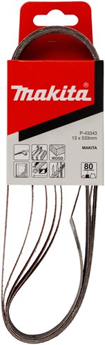 Makita accessoires schuurband k80 13x533 red - p-43343