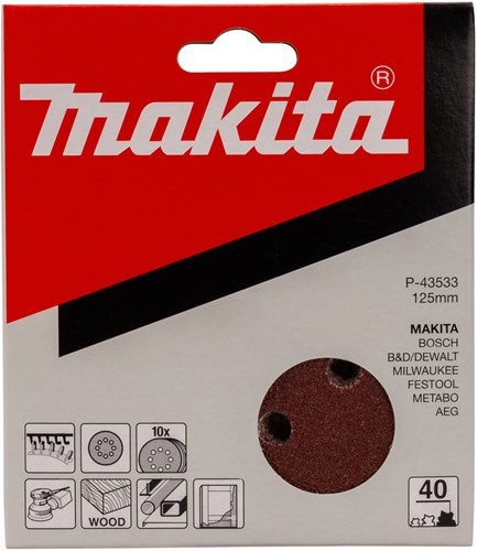Makita accessoires schuurschijf k40 125 red v. - p-43533