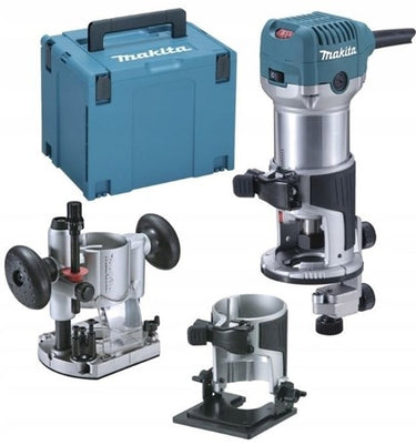Makita rt0702cx2j | 230 v kantenfrees | met diverse voeten | in mbox - rt0702cx2j
