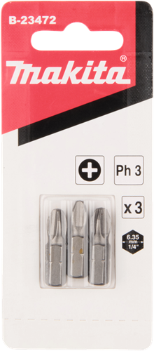 Makita accessoires makita schroefbit | ph3x25 | 3 stuks - b-23472
