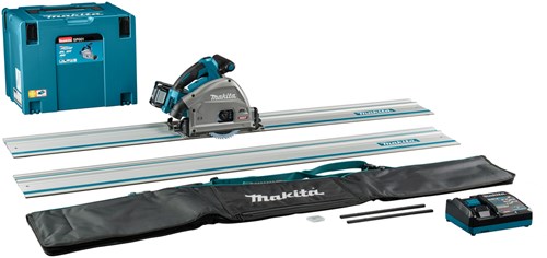 Load image into Gallery viewer, Makita sp001gm103 | 40 v max invalcirkelzaag | 165 mm | 4,0 ah accu | snellader | in mbox | met aws zender | geleiderail (2 st) | 1500 mm | koppelstripset en tas sp001gm103
