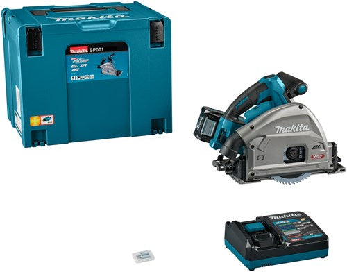Load image into Gallery viewer, Makita sp001gu101 | 40 v max | invalcirkelzaag | 165 mm | 4,0 ah accu (1 st) | snellader | in mbox | met aws zender sp001gu101

