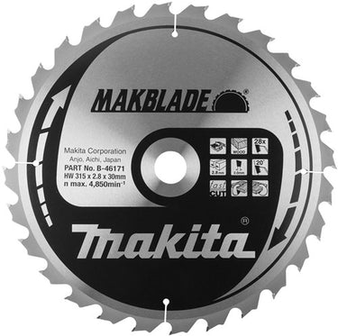 Makita accessoires makita zaagblad diameter zaagblad 315mm aantal tanden 60