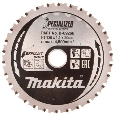 Makita accessoires makita zaagblad efficut | 136x20x1,1 | 45t | 0g