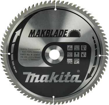 Makita accessoires makita zaagblad hout 305x30x2.3 80t 5g - b-32851