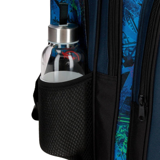 Load image into Gallery viewer, Marvel On The Warpath rugzak junior 13,7 liter donkerblauw zwart
