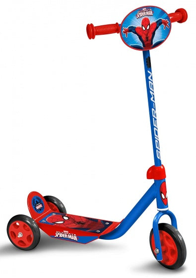 Load image into Gallery viewer, Spider-Man 3-wiel kinderstep voetrem jongens blauw
