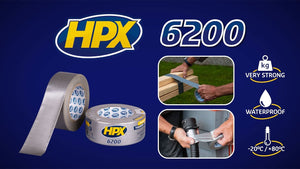 Hpx producten duct tape reparatietape grijs 48mm x 10m