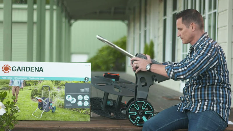 Load image into Gallery viewer, Gardena producten aquaroll l easy metal slangenwagen
