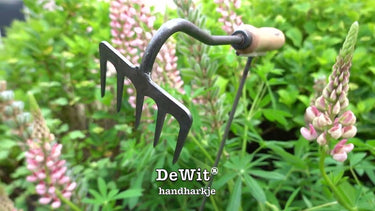 De wit producten handhark gesmeed 5 tands essen handvat 14cm dewit