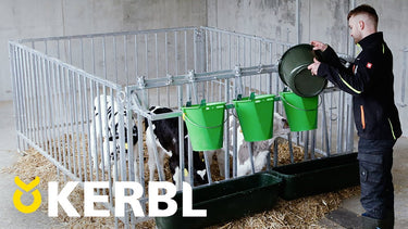 Kerbl producten kalveremmer met hygiene ventiel plus speen