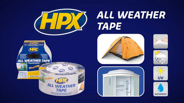 Hpx producten all weather tape transparant 48mm x 25m